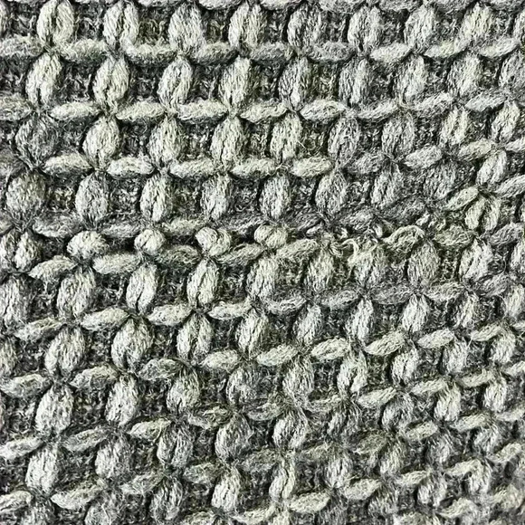 Gray Knit Poncho with Fringe edges - Picture 5 of 6